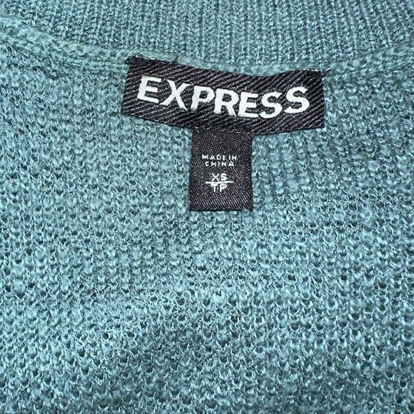 Express Green Sweater Size XS - Picture 2 of 4